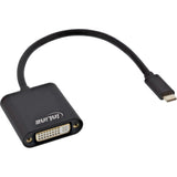 Adaptador Usb Inline, Usb Tipo C Macho A Dvi Hembra (Modo Dp Alt), Negro, 0,2 M