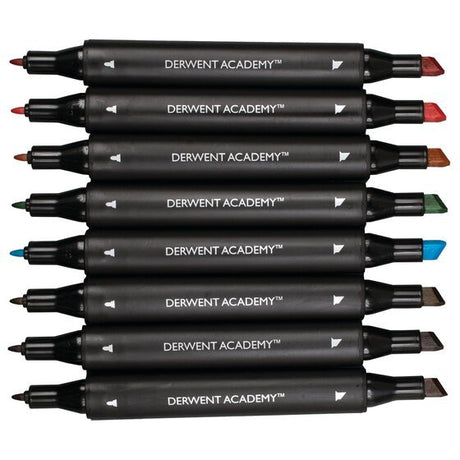 EAN 0043100982081 - Derwent Academy marcador 8 pieza(s) Punta de cincel Multicolor imagen 2