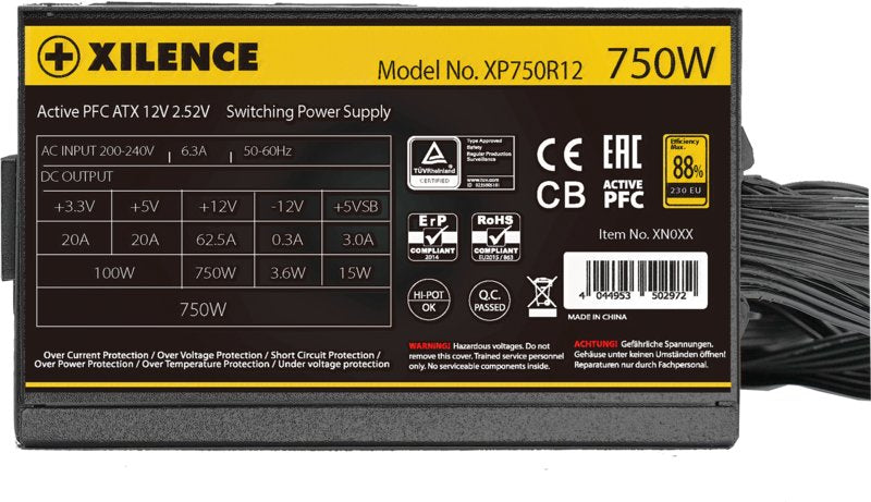 Xilence Gaming Gold 750w Argb, Fuente De Alimentación Para Pc