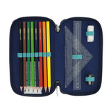 Herlitz Tricase Deep Ocean, Estuche De Estudiante (Azul, 31 Piezas)