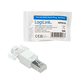 Cable Logilink Modular Plug Cat6a Rj45 Utp White, Toolless