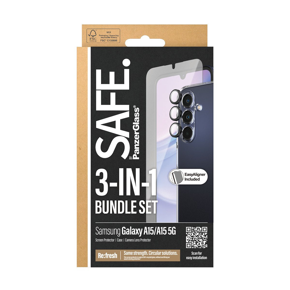 EAN 5711724256790 - PanzerGlass SAFE. by ® 3-in-1 Protection Bundle Samsung Galaxy A15 | A15 5G Protector de pantalla 1 pieza imagen 3