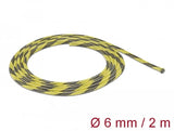 Delock Funda Trenzada Expandible 2 Mx 6 Mm Negro-Amarillo