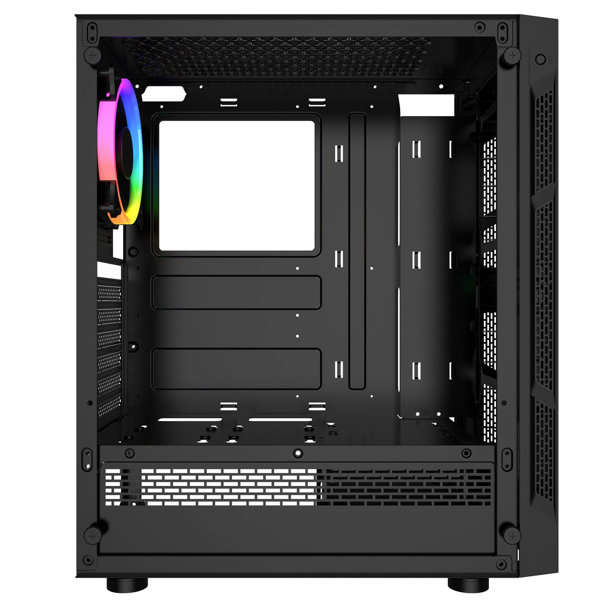 Caja Pc Gembird Fornax 2000 Rgb Led Strip Rgb Rear Fan Con Ajuste De Color