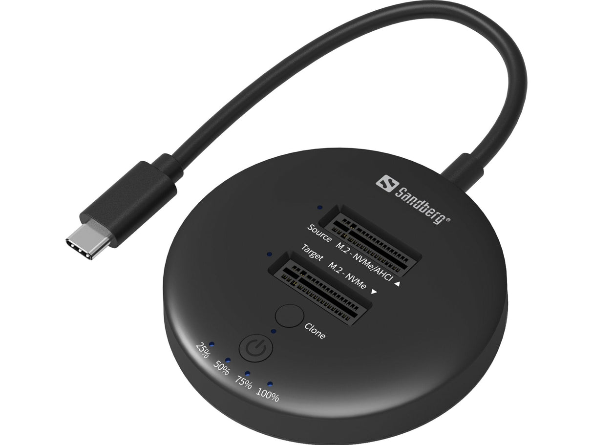 Sandberg 136-72 Base De Conexión Para Disco Duro Usb 3.2 Gen 2 (3.1 Gen 1) Type-C Negro