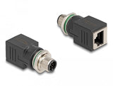 Delock M12 Adaptador A-Kodiert 8 Pin Macho A Rj45