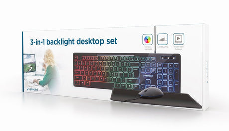EAN 8716309120470 - Gembird KBS-UML-01 teclado Ratón incluido Hogar USB QWERTY Inglés de EE. UU. Negro imagen 7
