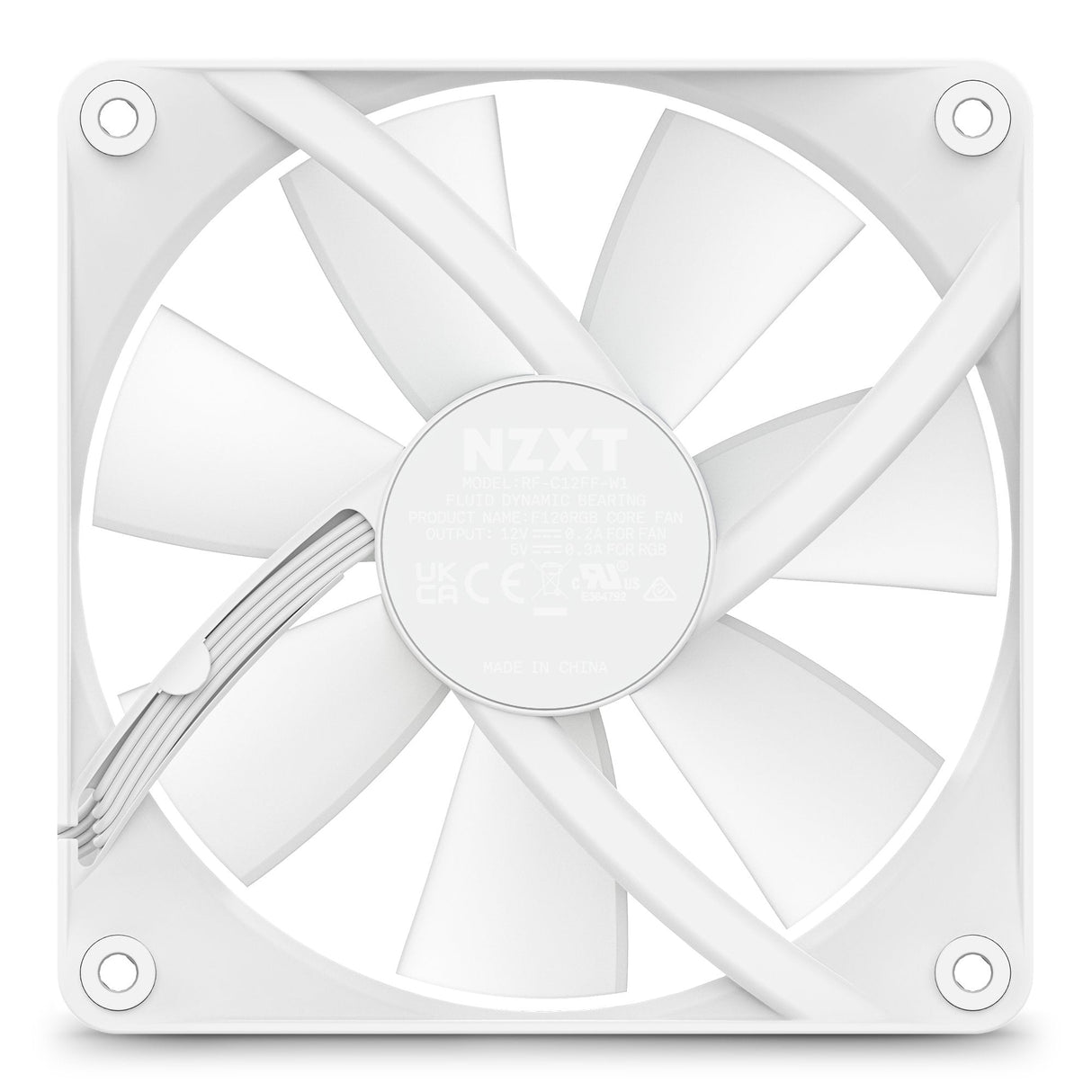 Ventilador Nzxt F120 Rgb Core Single 120x120x26, Rf-C12sf-W1