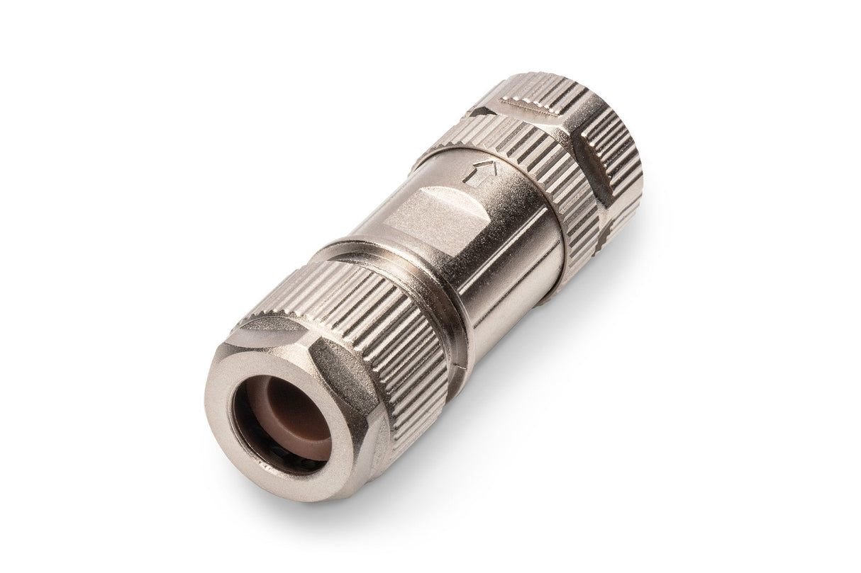 Conector Hembra Digitus M12 Con Codificación X Ip67, Cat.6a, Ensamblado En Campo.