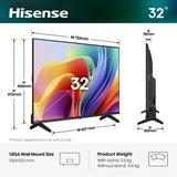 Hisense 32a49s (80 Cm (32 Zoll), Negro, Wxga, Hd Feature Tv) 32a49s