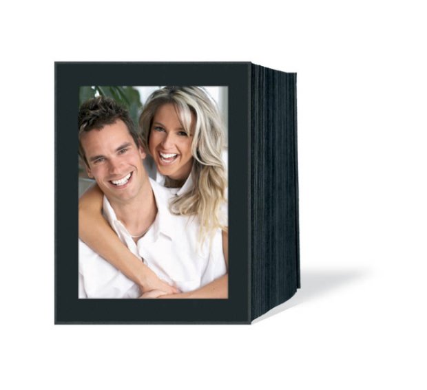 1x125 Daiber Passepartouts Black 15x20 Deckle Edged Paper Endless