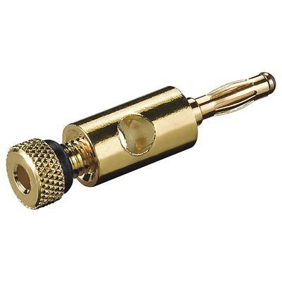 Conector  Banana 4mm Macho  Negro Conex. Tornillo