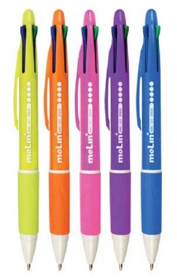 Molin Bolígrafo 4 Colores En 1 Bote 25 Ud C/Surtidos