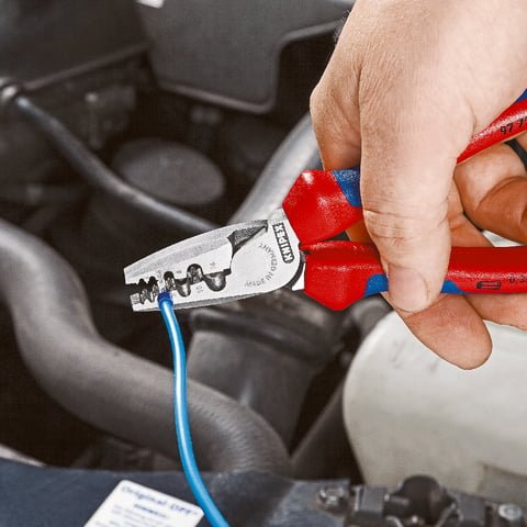 EAN 4003773040668 - Knipex 97 71 180 crimpadora Herramienta para prensar Rojo imagen 4