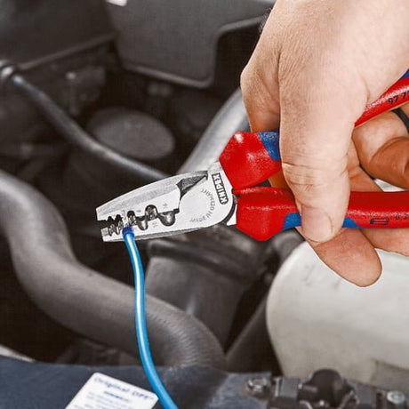EAN 4003773040668 - Knipex 97 71 180 crimpadora Herramienta para prensar Rojo imagen 4