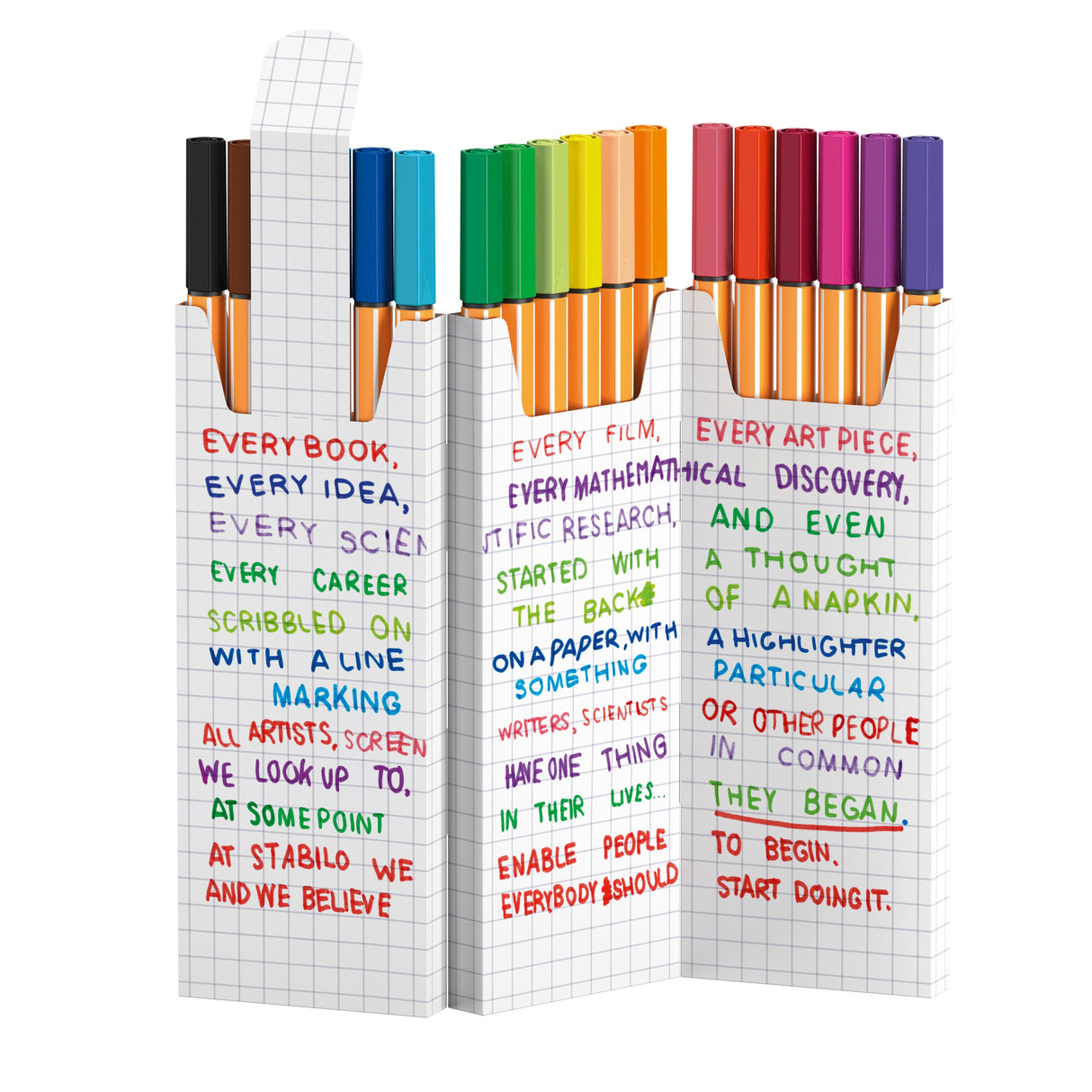 Stabilo Rotulador Point 88 Colores Surtidos Estuche En Zig Zag 18 Ud