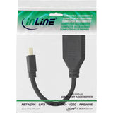 Inline Mini Displayport Macho A Displayport Hembra, 4k2k, Negro, 0,15 M