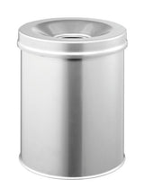Durable Papelera Segura Redonda 15 Litros Plata