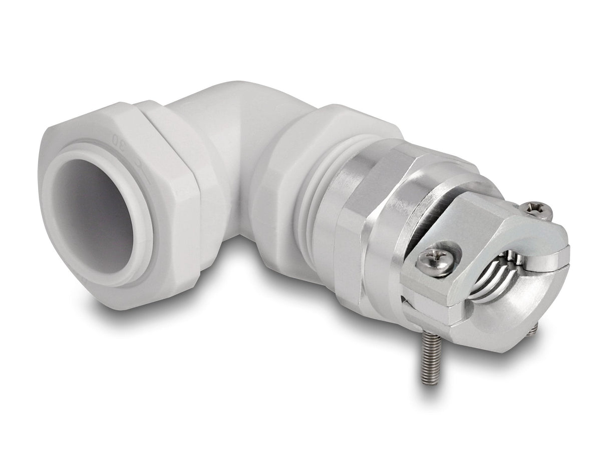 Delock 60598 Prensaestopas Con Alivio De Tensión Y Protección Contra La Flexión Ángulo De 90 ° Pg16 Gris