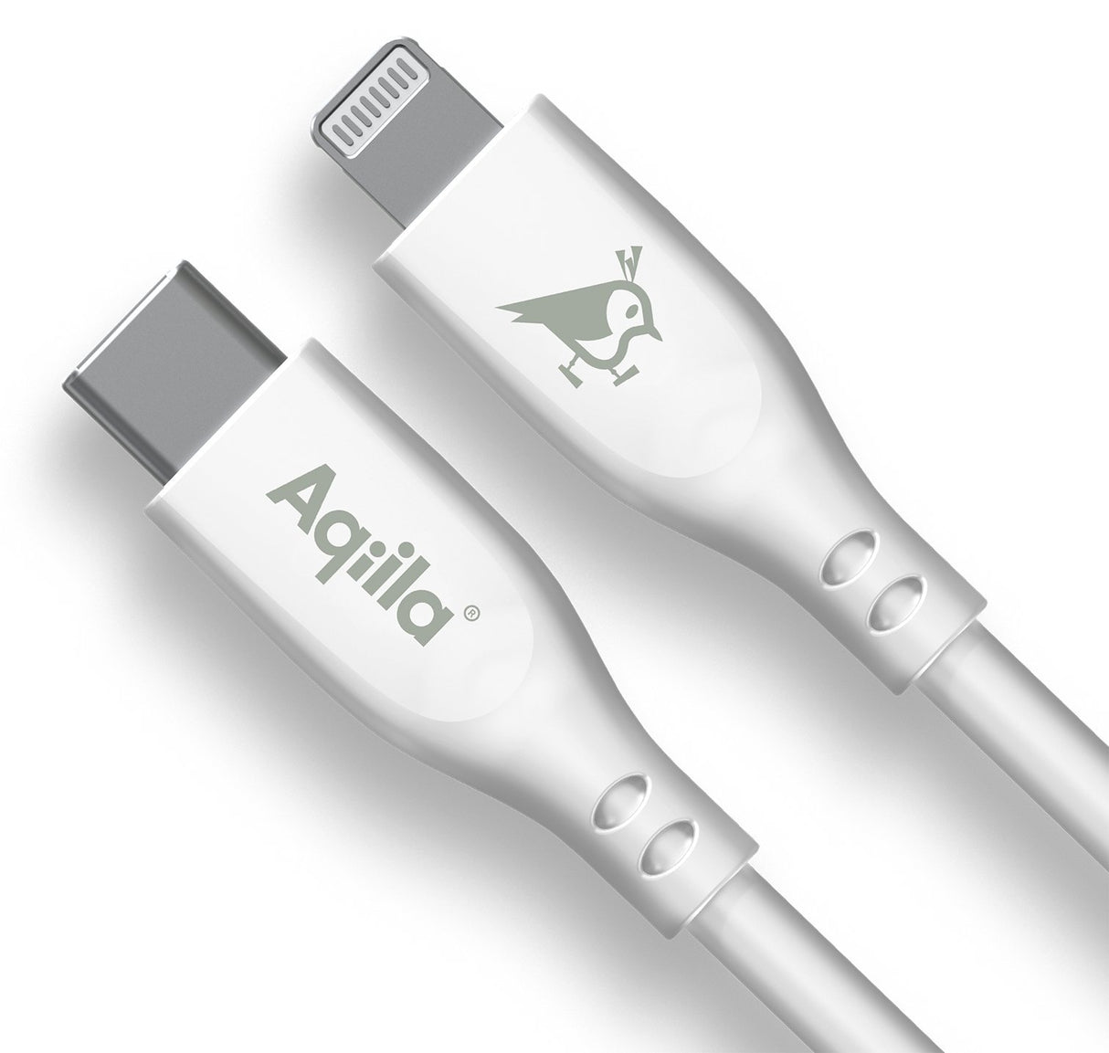 EAN 8716778931836 - Aqiila Cablebird CS21 cable USB USB 2.0 1 m Lightning USB C Blanco imagen 2