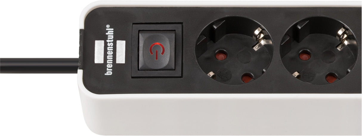 Brennenstuhl Ecolor Regleta 4 Tomas Con Interruptor & 2x Usb-C Blanco 1,5m