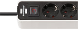 Brennenstuhl Ecolor Regleta 4 Tomas Con Interruptor & 2x Usb-C Blanco 1,5m
