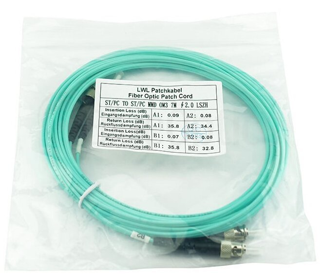 Latiguillo De Cable Blueoptics Fo St / St Mm Om3 Aqua 3.0m