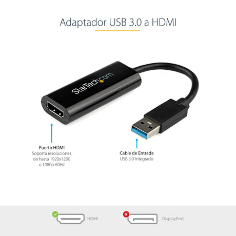 EAN 0065030854887 - StarTech.com USB32HDES Adaptador gráfico USB 1920 x 1200 Pixeles imagen 5