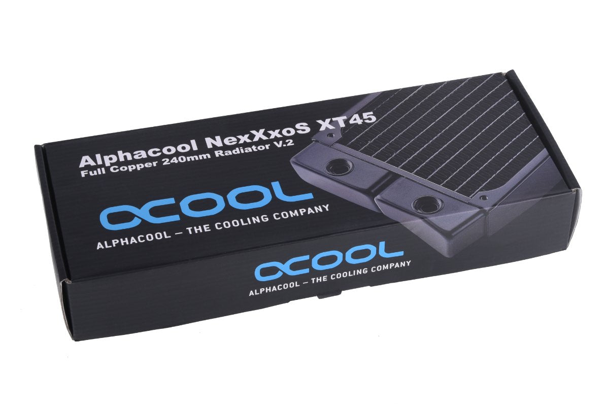 Alphacool Nexxxos Xt45 Bloque De Radiador Negro, Bloque De Radiador, Cobre, Metal, Negro, 1/4", 1,5 Bar, 12 Cm