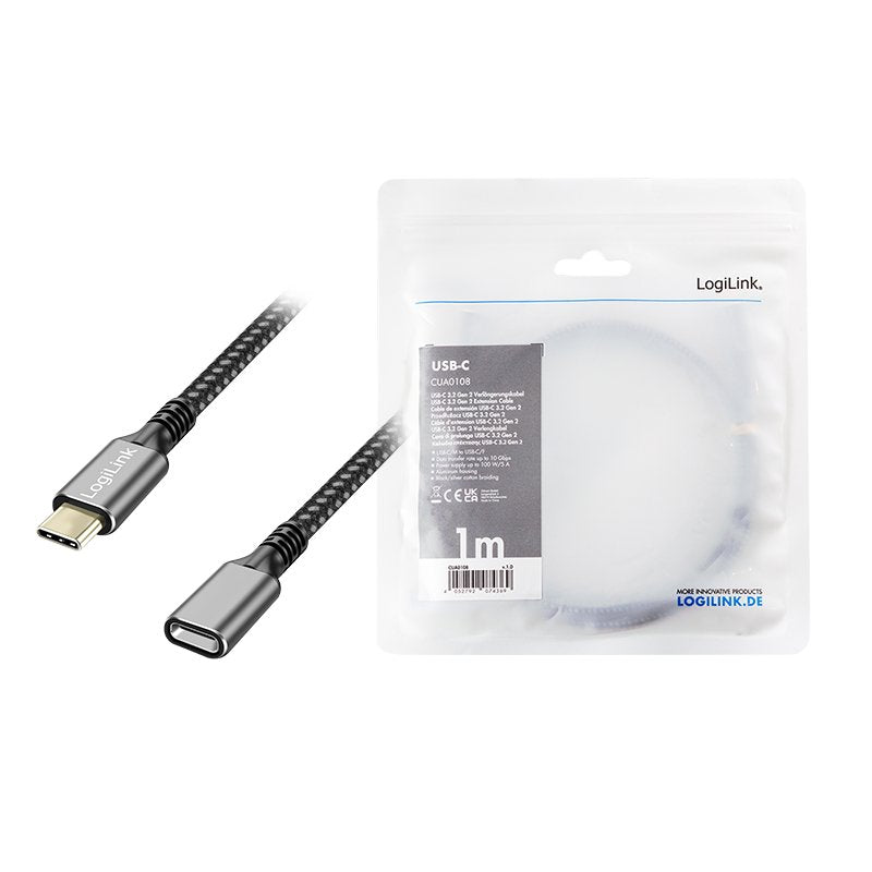 Kabel Usb3.2 Gen2 Typec Do Usb-C/F, Pd, 1m