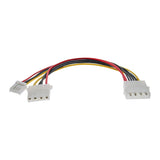 Cable Y De Alimentación Interna Inline 1 Molex De 5,25" A 1 Molex De 5,25" + 1 Disquete De 3,5"