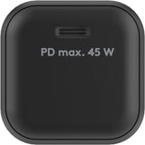Cargador  45w Usb 1 Puert. Usb-C Negro Gan Pd Salida Lateral Tamaño Nano Goobay