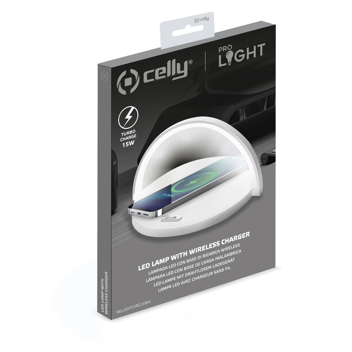 Celly Wllightcirclewh Cargador Inalambrico Con Lampara Led Blanco