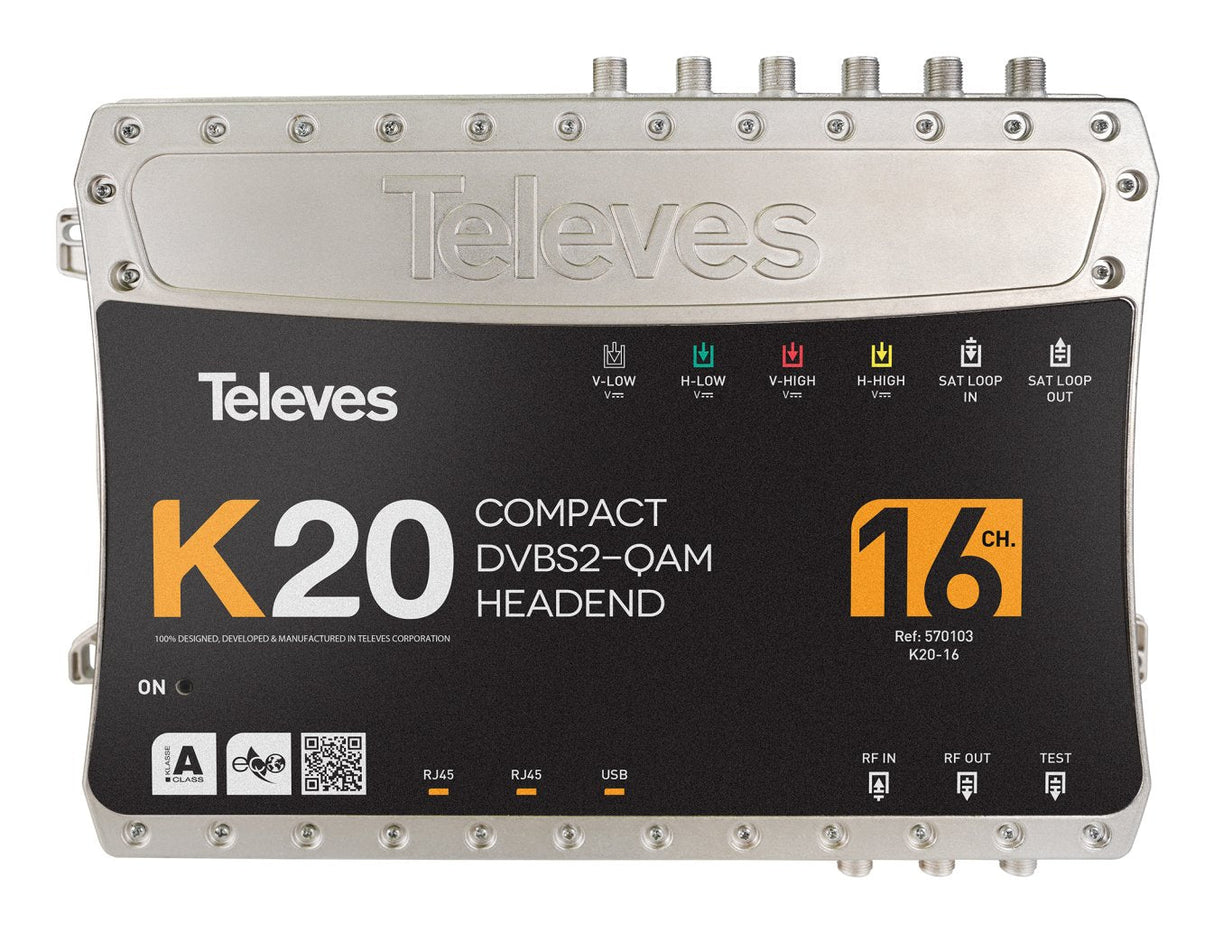 Televes K20-16 Kompaktkopfstelle 16transponder Dvb-S2 In Qam