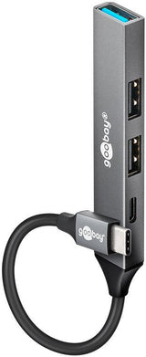 EAN 4040849744594 - Goobay 74459 hub de interfaz USB 3.2 Gen 1 (3.1 Gen 1) Type-C 5000 Mbit/s Gris claro imagen 1
