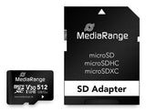 Mediarange Sd Microsd Card 512gb Uhs-1 Cl.10 Inkl. Adaptador