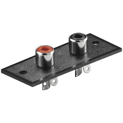 Terminal 2 Rca H Panel Rojo Y Negro