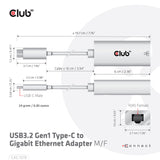 EAN 8719214471811 - CLUB3D CAC-1519 cambiador de género para cable USB-C RJ-45 Blanco imagen 4