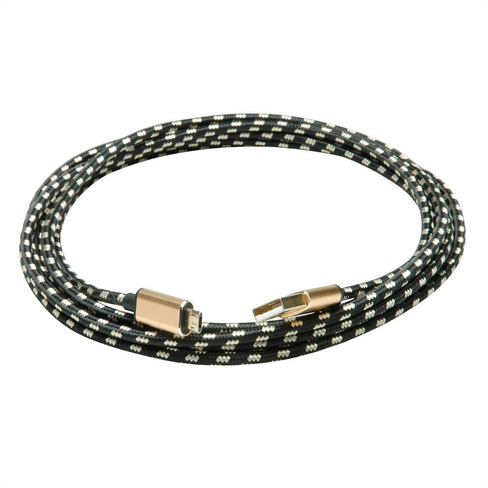 EAN 7630049612013 - ROLINE 11.02.8820 cable USB USB 2.0 1,8 m USB C Micro-USB B Negro, Oro imagen 3