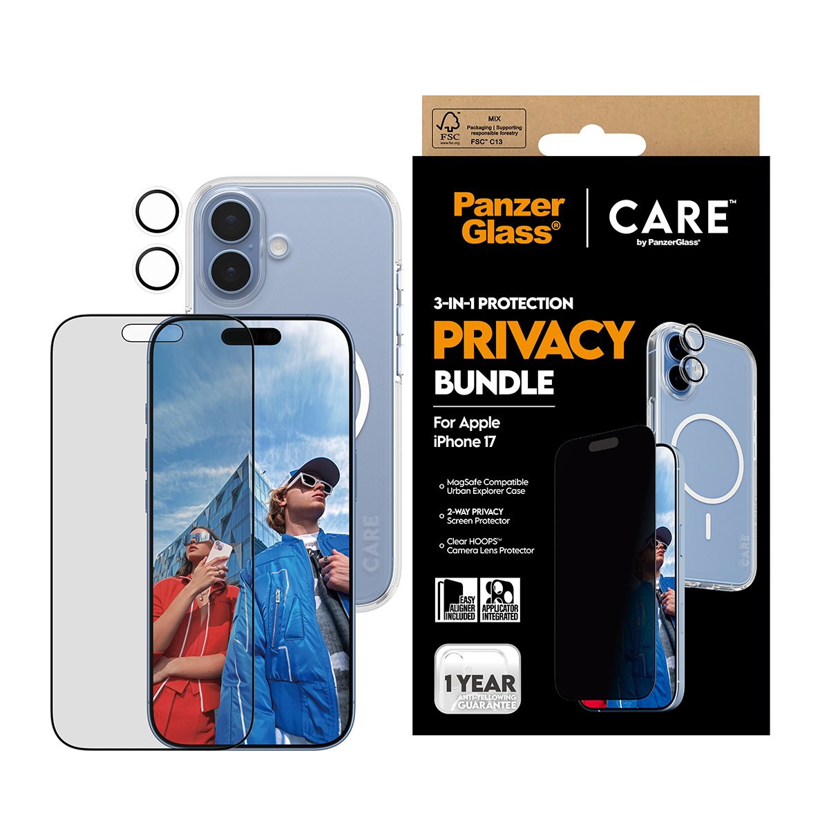 Panzerglass Care 3-In-1 Flagship Privacy Hndle Iphone 17