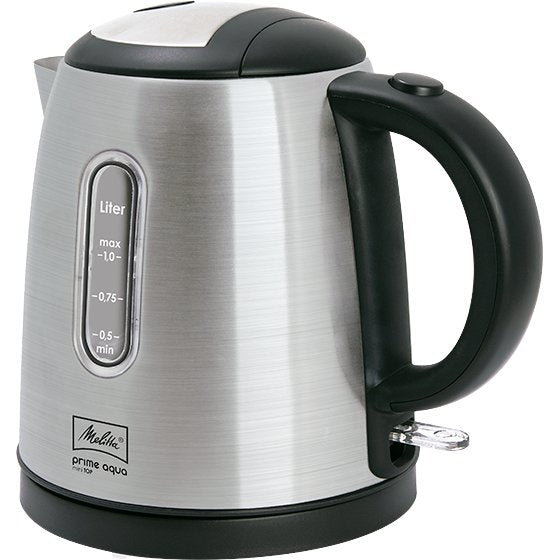 EAN 4006508219278 - Melitta Prime Aqua mini Top tetera eléctrica 1 L 2200 W Negro, Acero inoxidable imagen 1