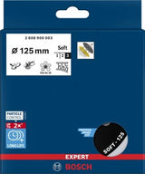 Almohadilla De Soporte Universal Multiagujero Bosch Expert, Blanda, Ø125 Mm, M8+5/16", Plato Lijador (Negro, Para Lijadoras Excéntricas)