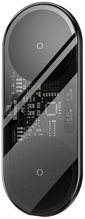 EAN 6932172612672 - Baseus 2In1 20W Digital Led Display Auriculares, Auriculares, Smartphone Negro USB Cargador inalámbrico I imagen 2