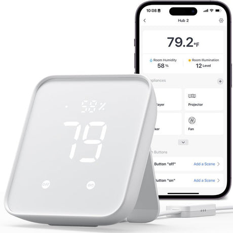 EAN 0850046603228 - SwitchBot HUB 2 transmisore smart home Inalámbrico Montado en pared IR inalámbrico imagen 3