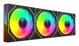 Kit 3 Ventiladores Auxiliar Mf-3d Pro Negro Mars Gaming 3x Ventiladores 120mm / Argb / Control Remoto / Hasta 1600 Rpm