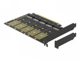 Tarjeta Delock Pcie X16> 5x M.2 Clave B 90435