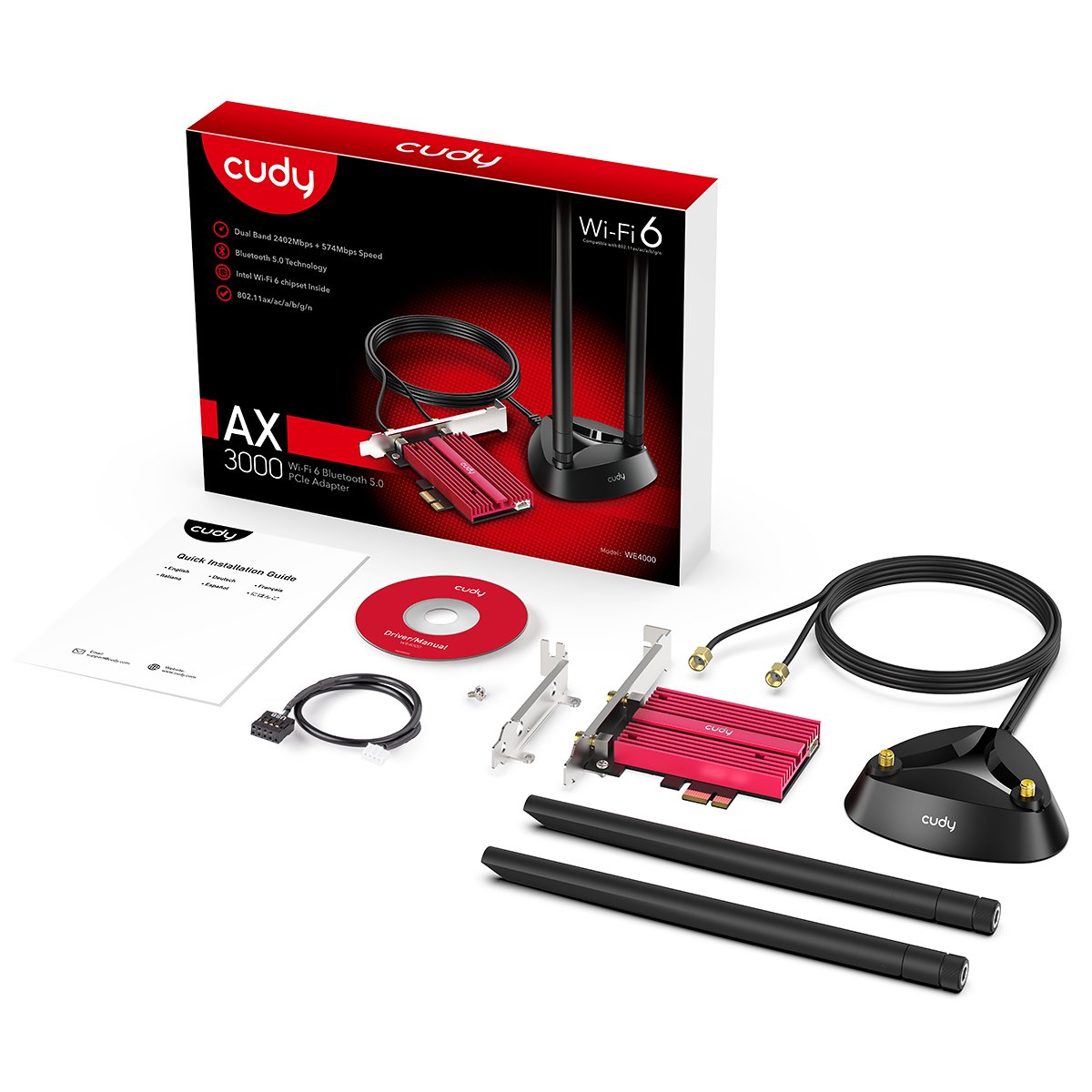 EAN 6971690791407 - Cudy WE4000 adaptador y tarjeta de red Interno WLAN / Bluetooth 2400 Mbit/s imagen 4