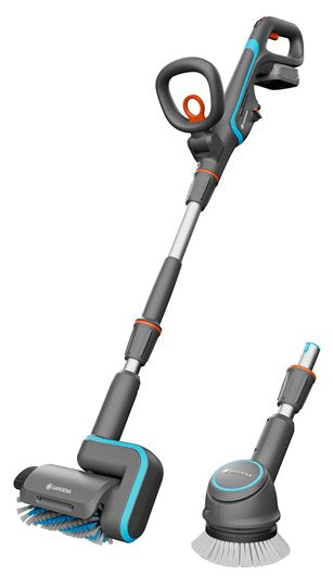 Multilimpiador Inalámbrico Gardena Aquabrush Universal 18v P4a Solo, Limpiador De Suelos Duros Gris/Turquesa, Sin Batería Ni Cargador, Power For All Alliance 14842-55