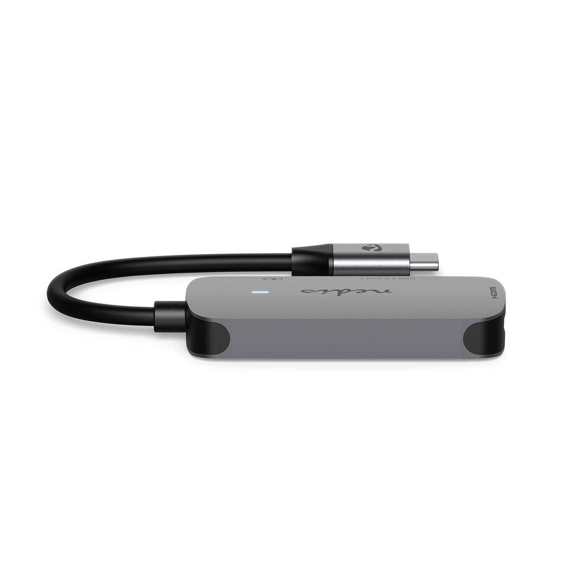 Nedis Ccgb64230gy01 Hub De Interfaz Usb 3.2 Gen 1 [3.1 Gen 1] Type-C 5000 Mbit/S Gris