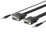 Vivolink Provgas15 Adaptador De Cable De Vídeo 15 M Vga (D-Sub) + 3,5mm Negro